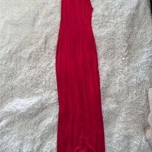 Lulu's Vibrant Pink Sleeveless Maxi Dress